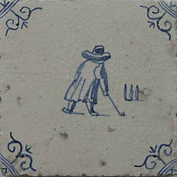 Wandtegel, drie paaltjes... (curiosa)