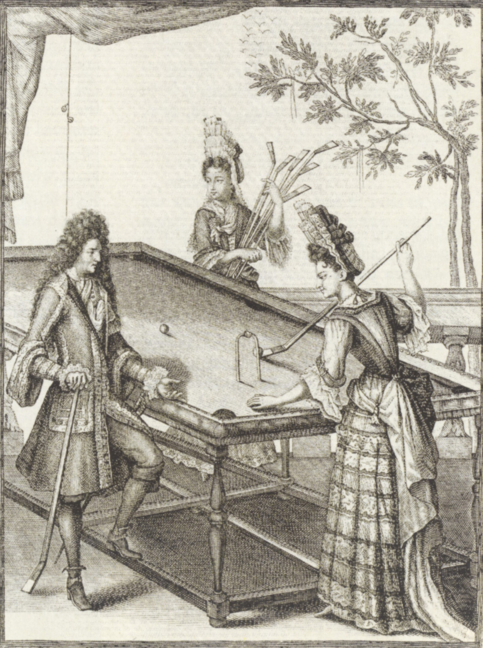 Beugelen op tafel. 1704