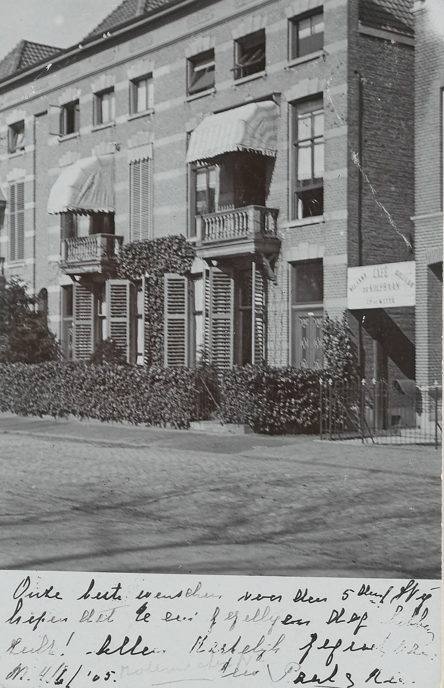 Ingang kolfbaan Middelburg. 1890-1900