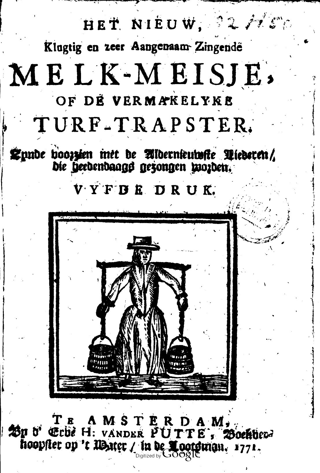 Huwelykse Voorwaarden. 1771