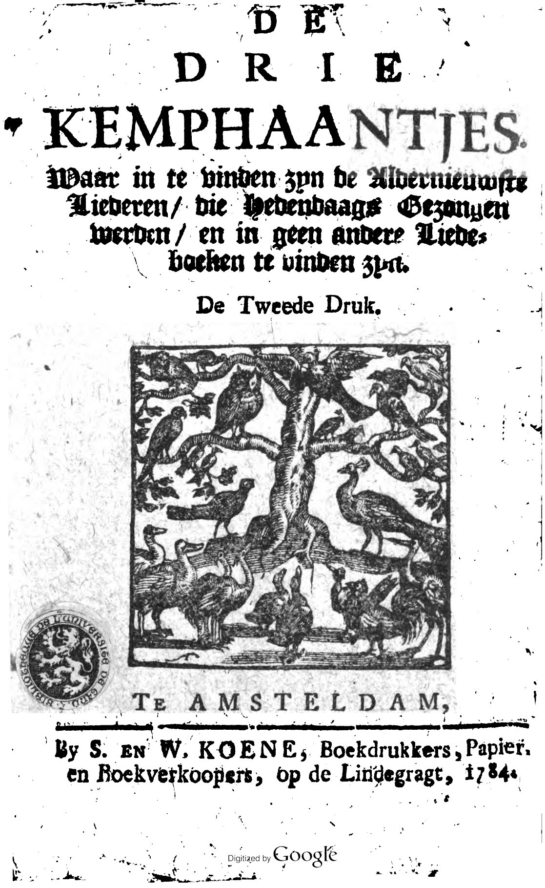 Ider een op zyn manier. 1784