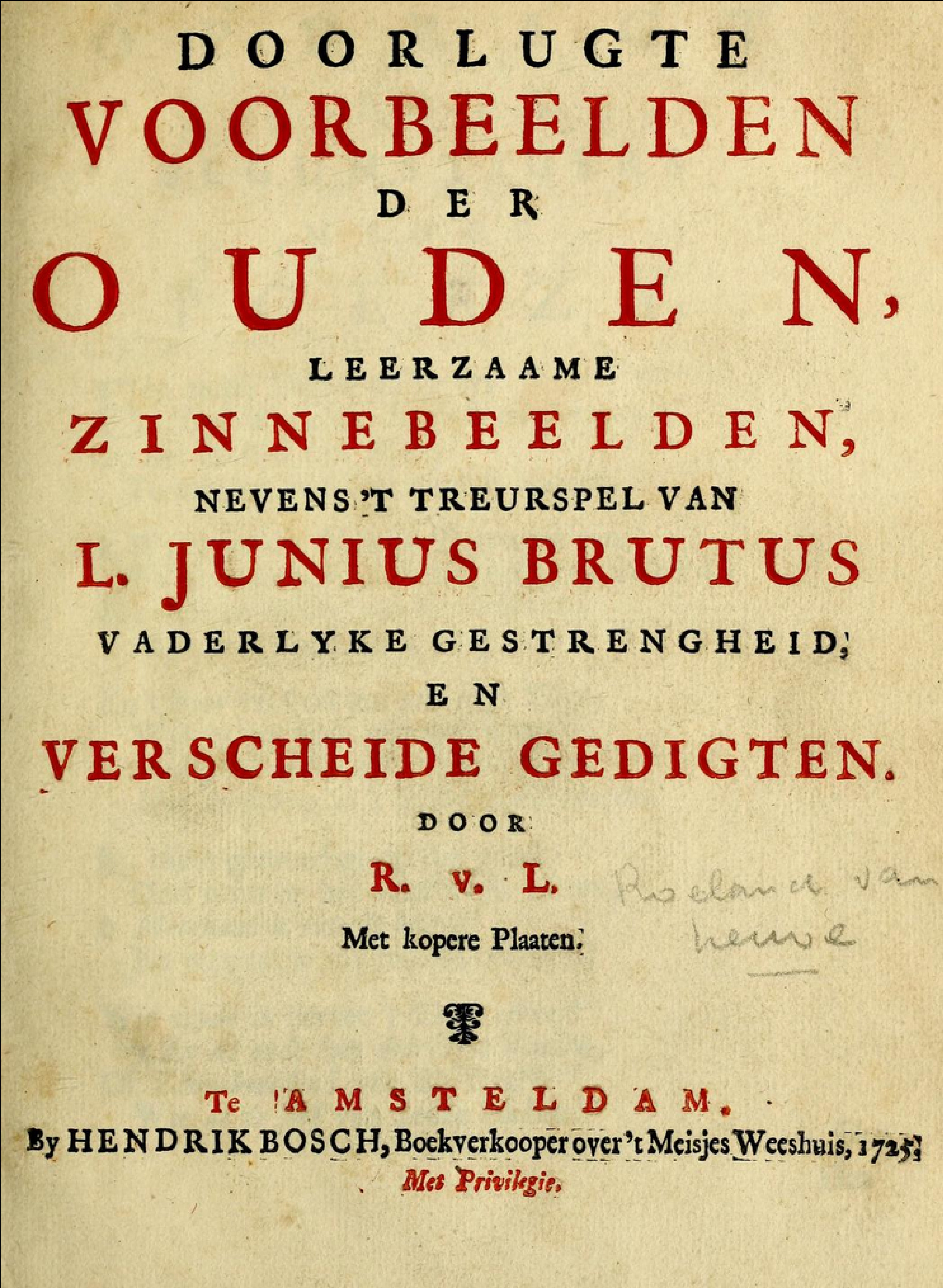 Leerzaame zinnebeelden. 1725