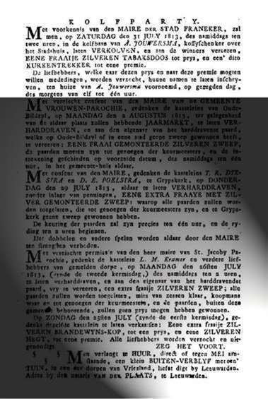 Leeuwarder Courant. 1813