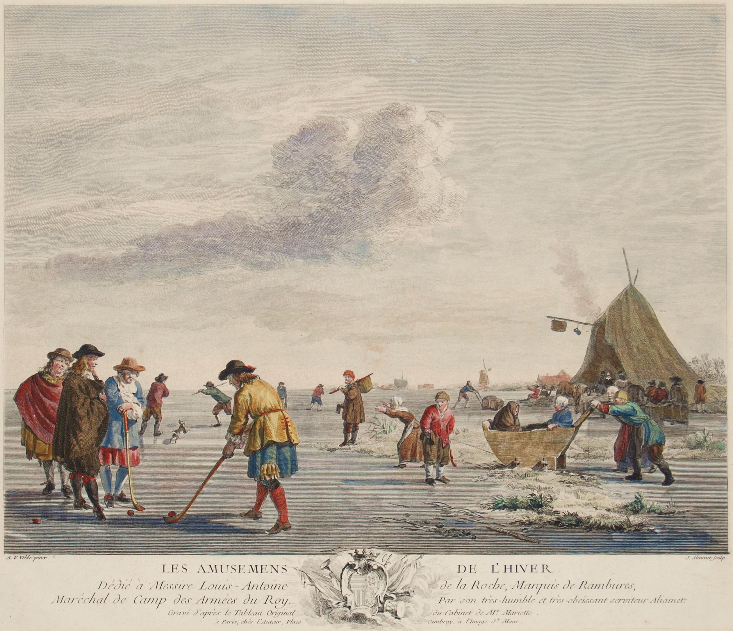 Jacques Aliamet, Les Amusemens de l'Hiver. C. 1750