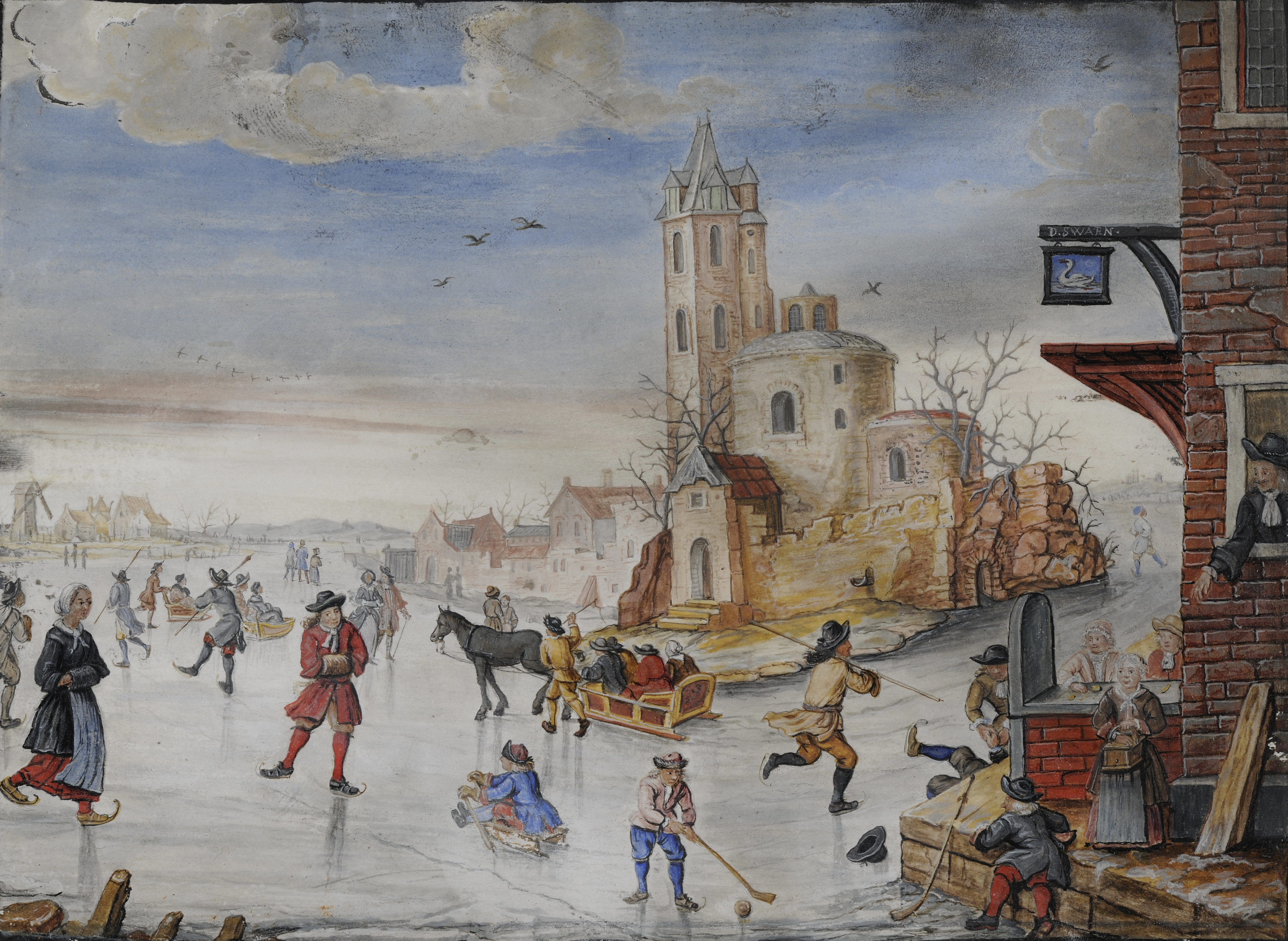 Anoniem, IJsgezicht. Ca. 1780