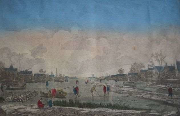 Anoniem, Hyver, Vue de Santvliet, village de Hollande. C. 1780