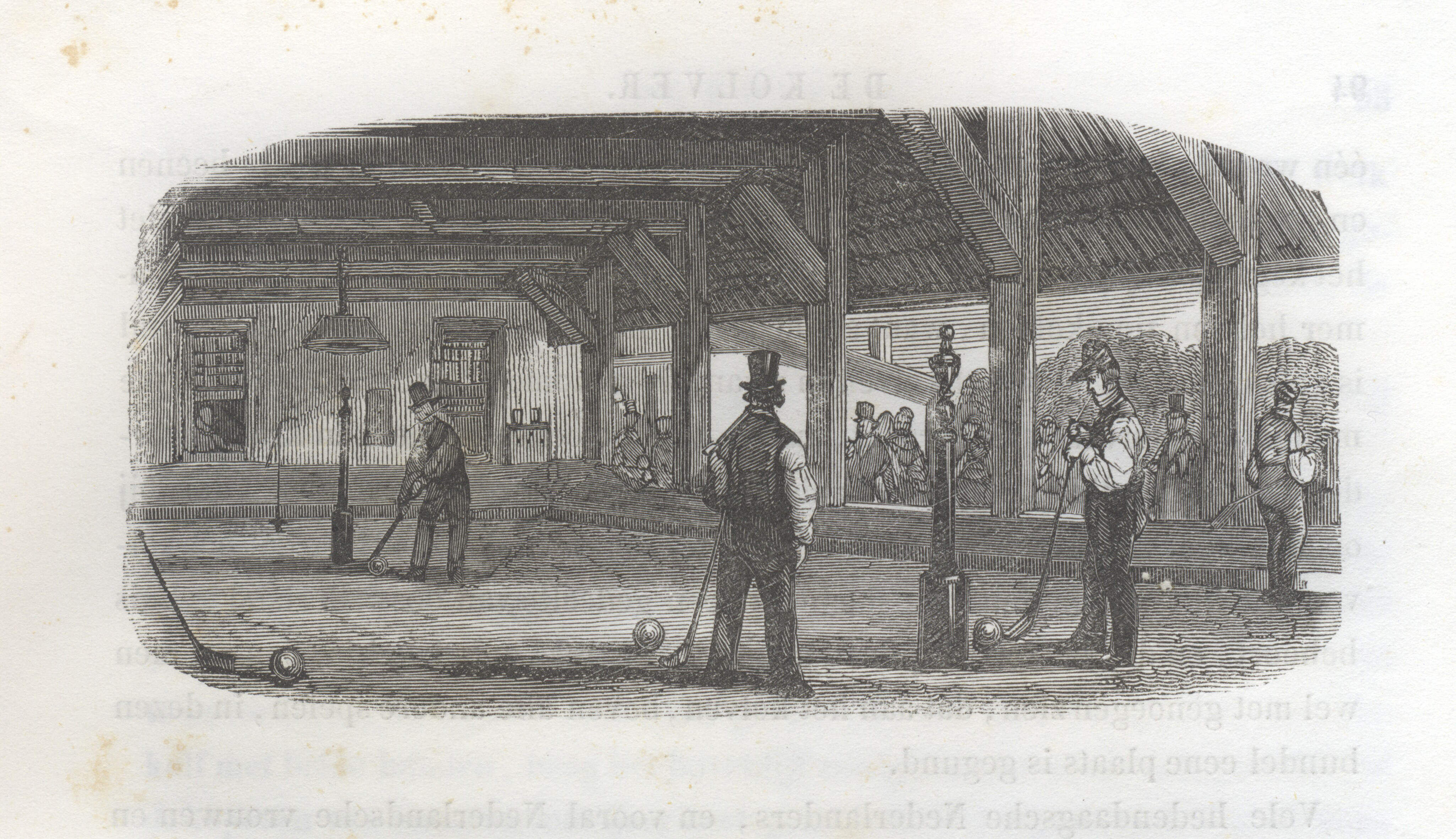 Anoniem (Henri Brown?), Kolfbaan. 1841