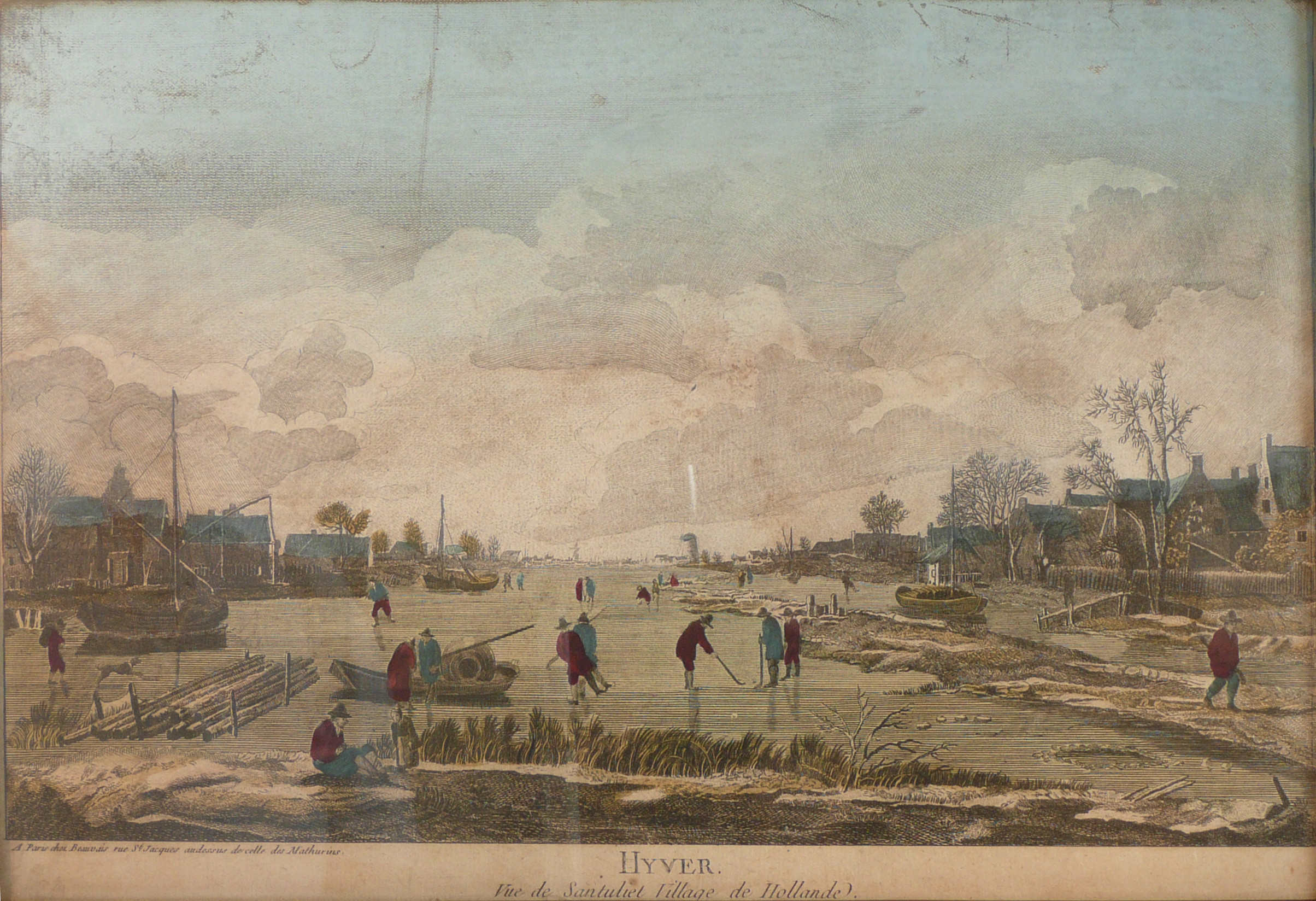 Jacques Chereau, Vue de Santvliet, village en Hollande