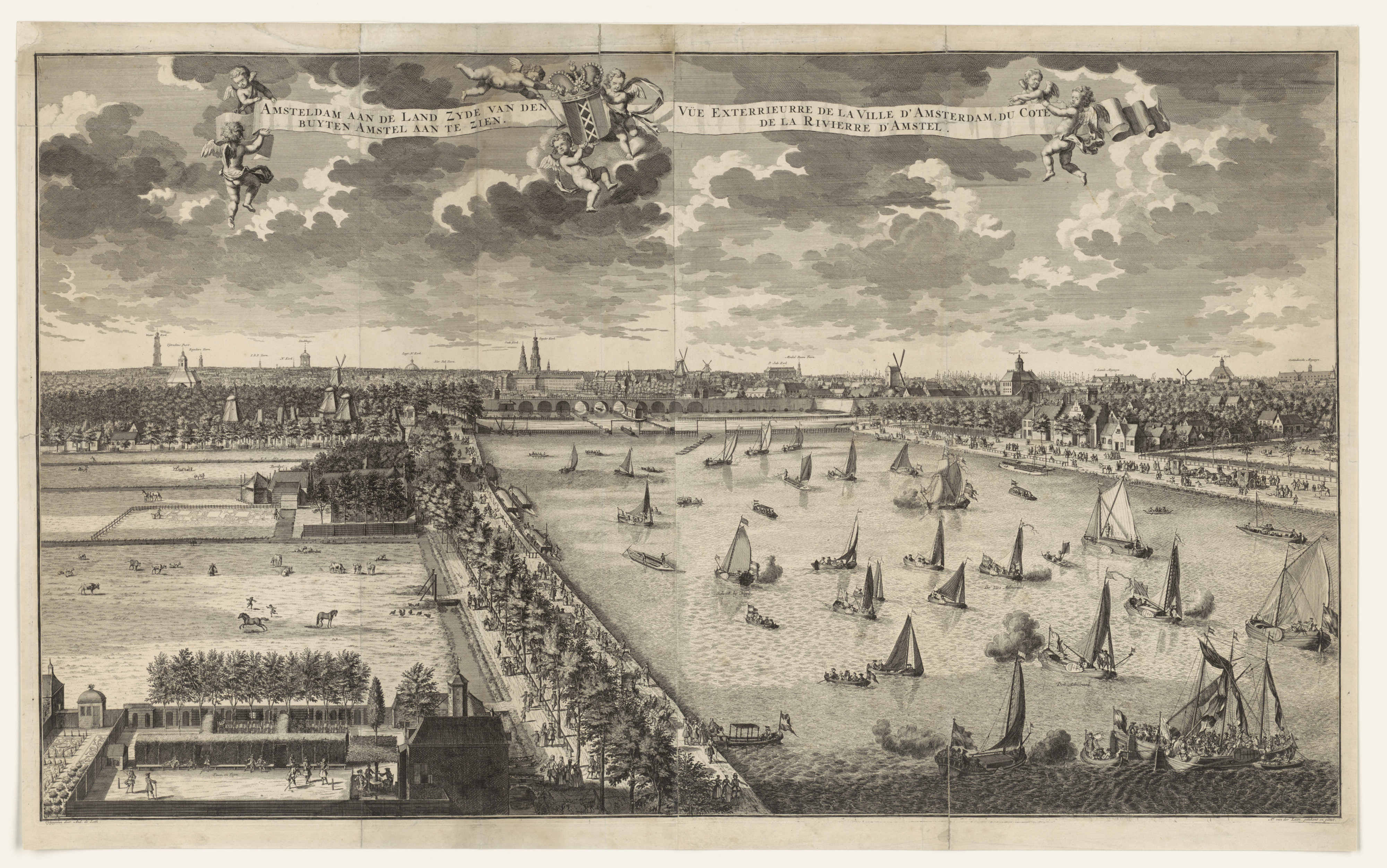 Adolf van der Laan, Amsteldam aan de Land zijde van den Buyten Amstel aan te zien