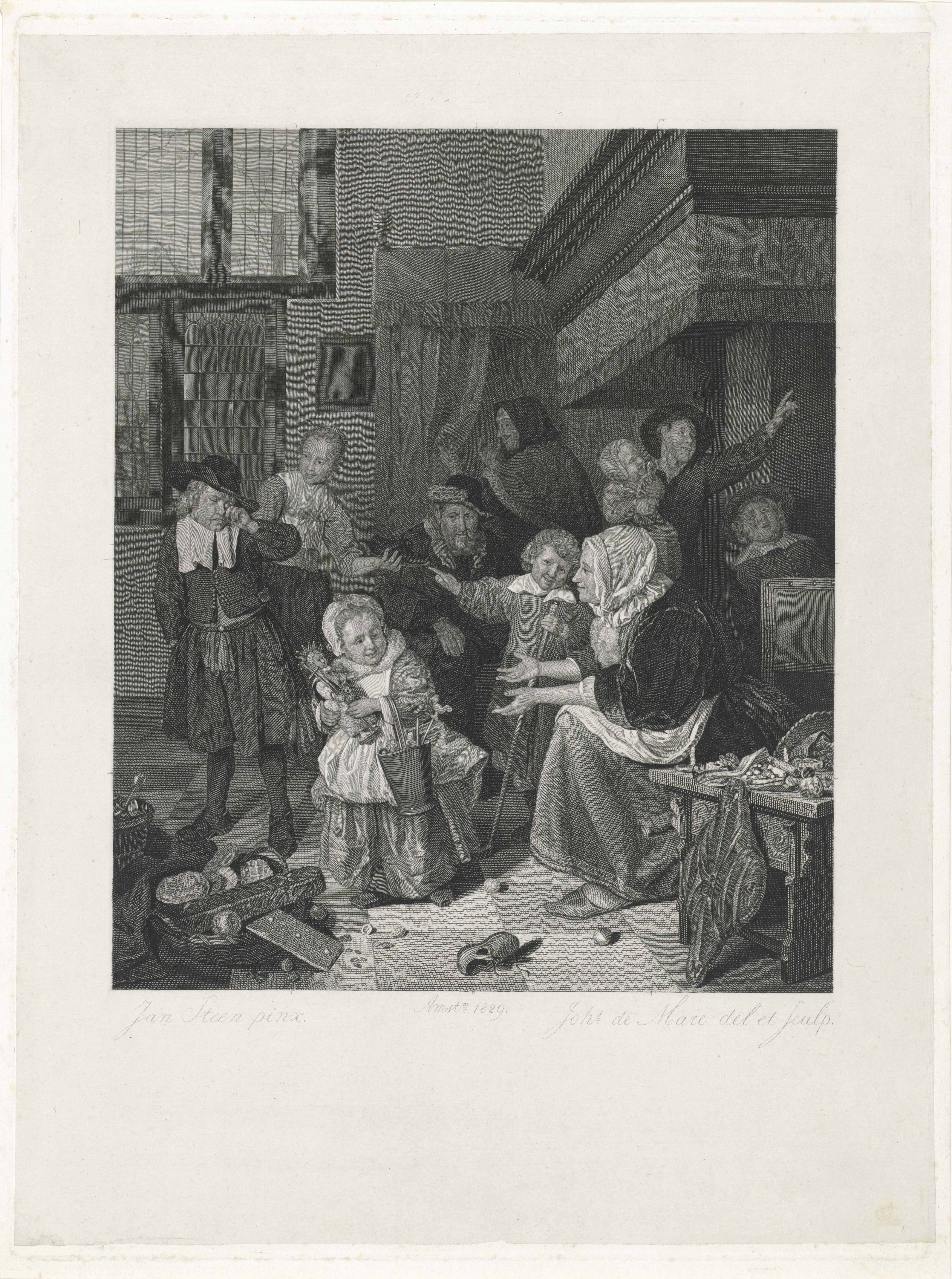 Johannes de Mare, Sint Nicolaasfeest. 1829