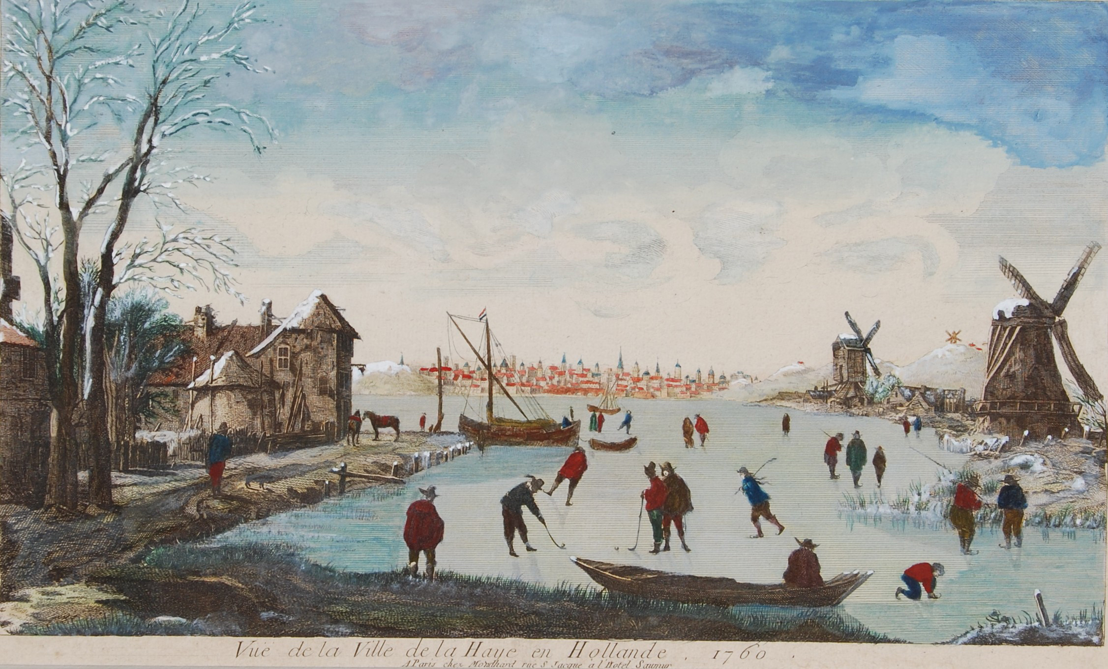 Louis-Joseph Mondhard, Vue de la Ville de la Haye en Hollande. 1760