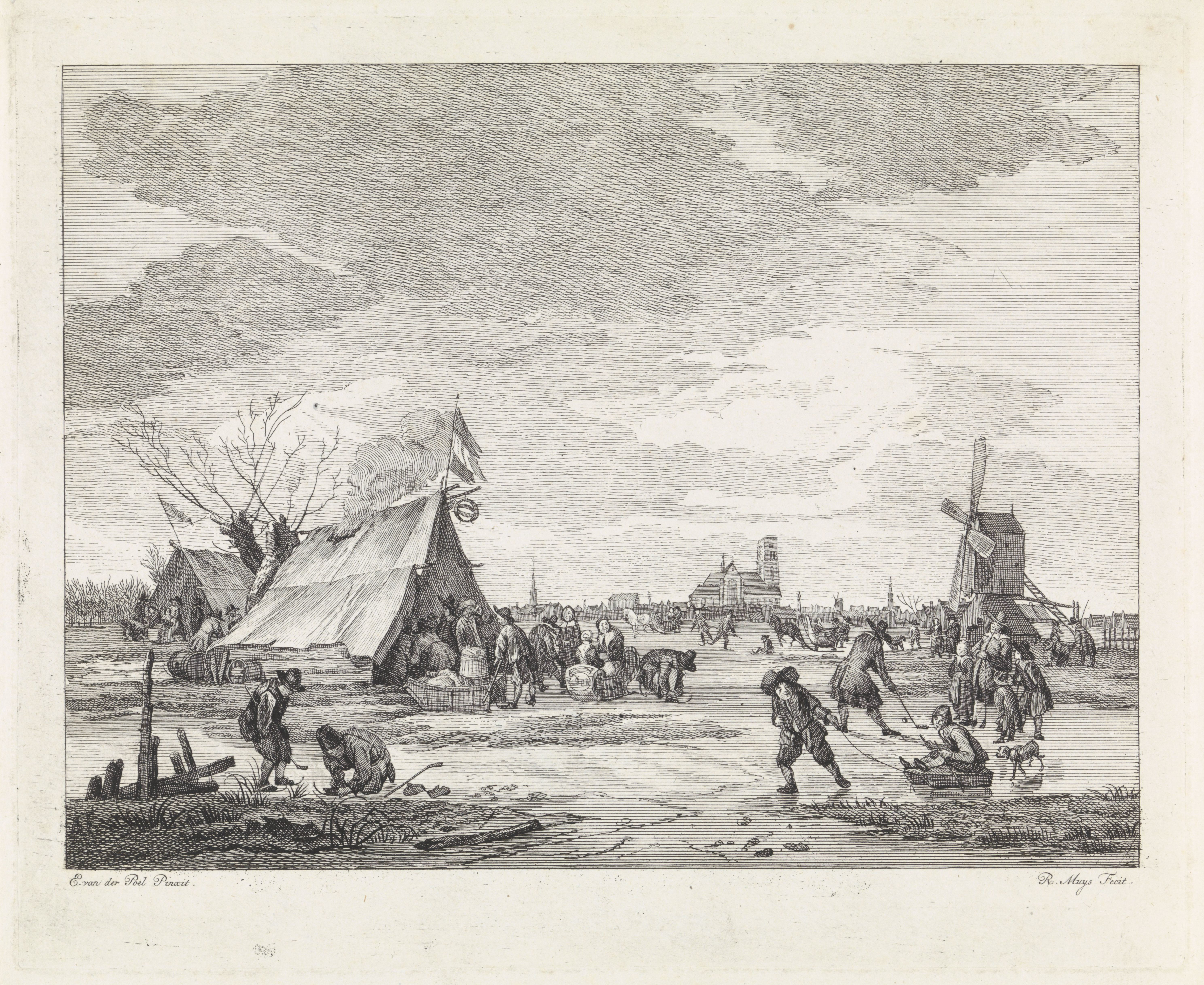 Robbert Muys, IJsvermaak bij een stad