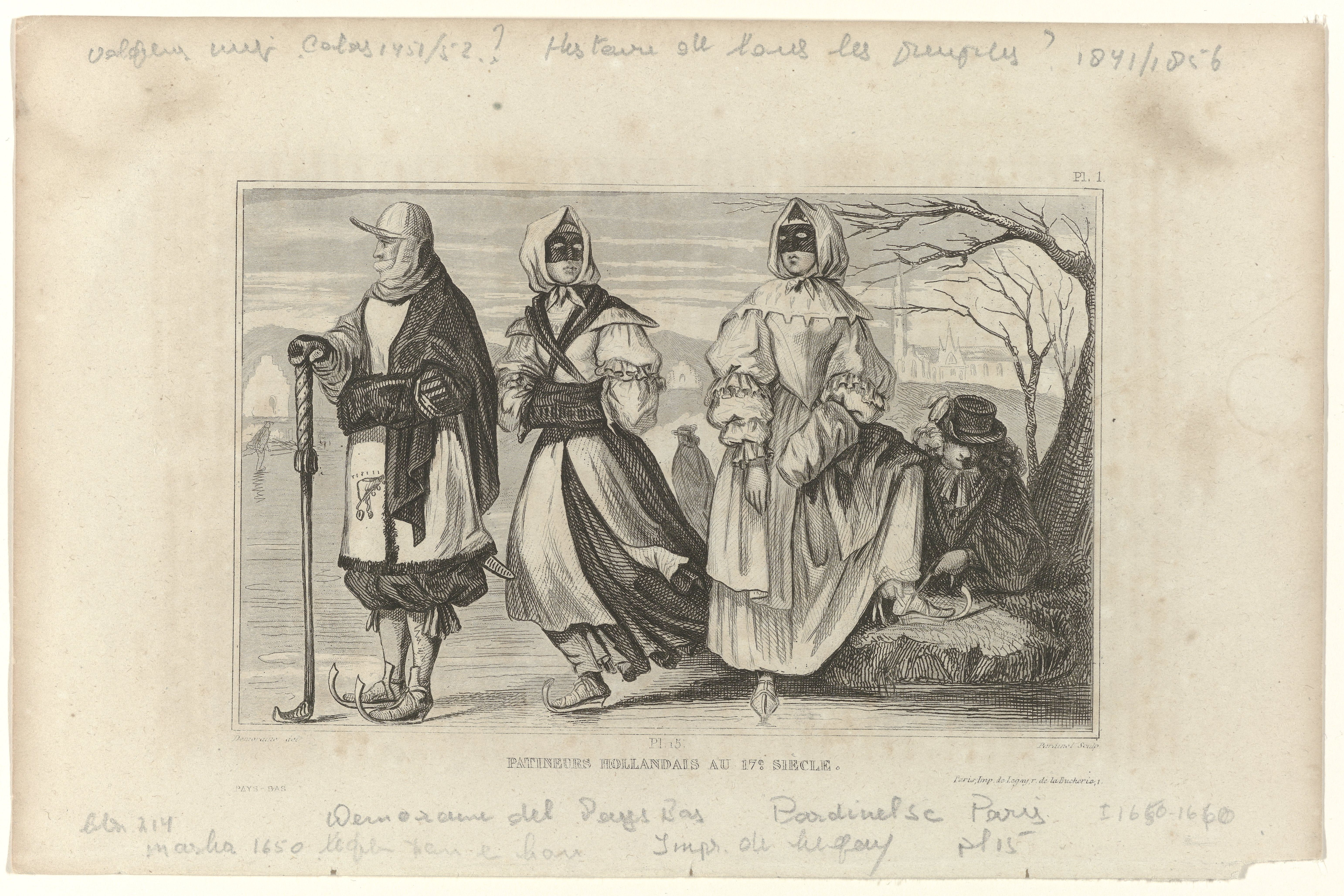 Jean Charles Pardinel, Patineurs Hollandais au 17e siècle. 1841-1856