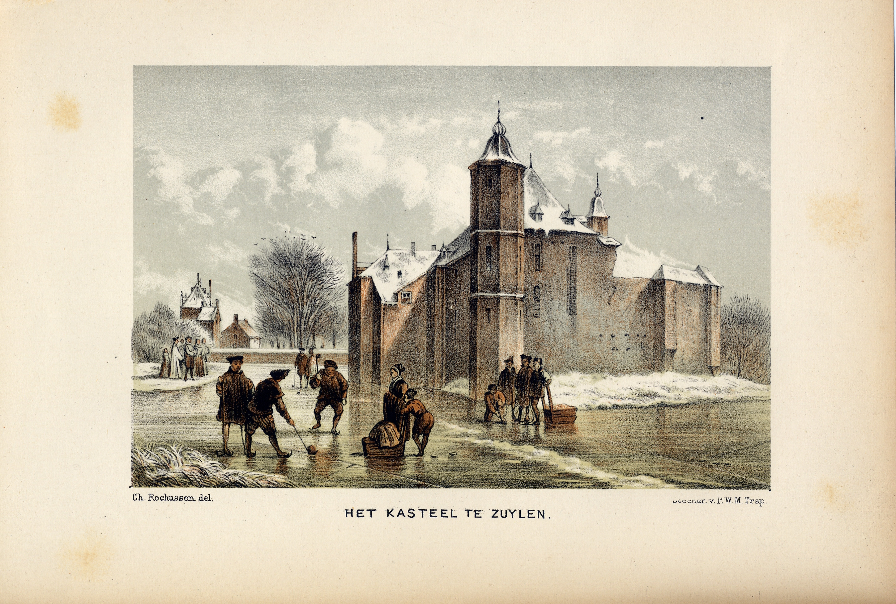Naar Charles Rochussen, Het kasteel Zuylen in de winter. 1860