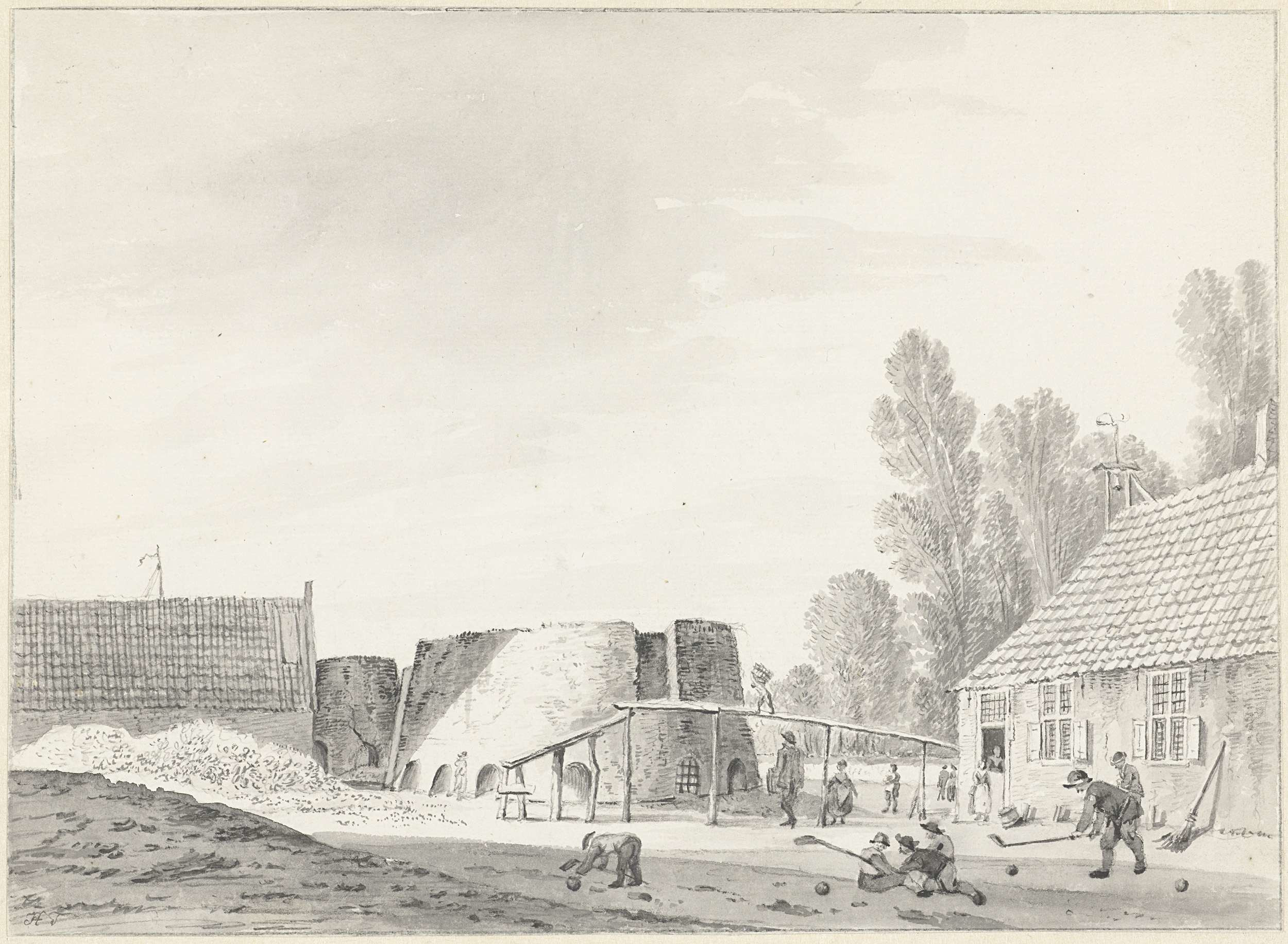 Hendrik Tavenier, Kalkovens bij Hillegom. 2e helft 18e-eeuw