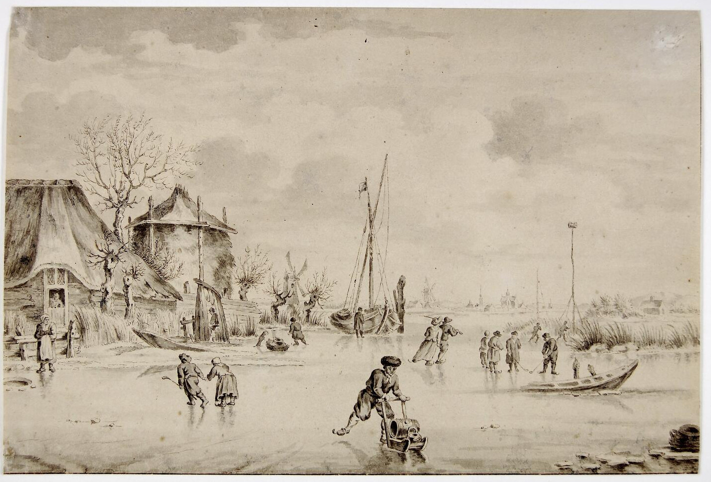 Andries Vermeulen, IJsgezicht met figuren