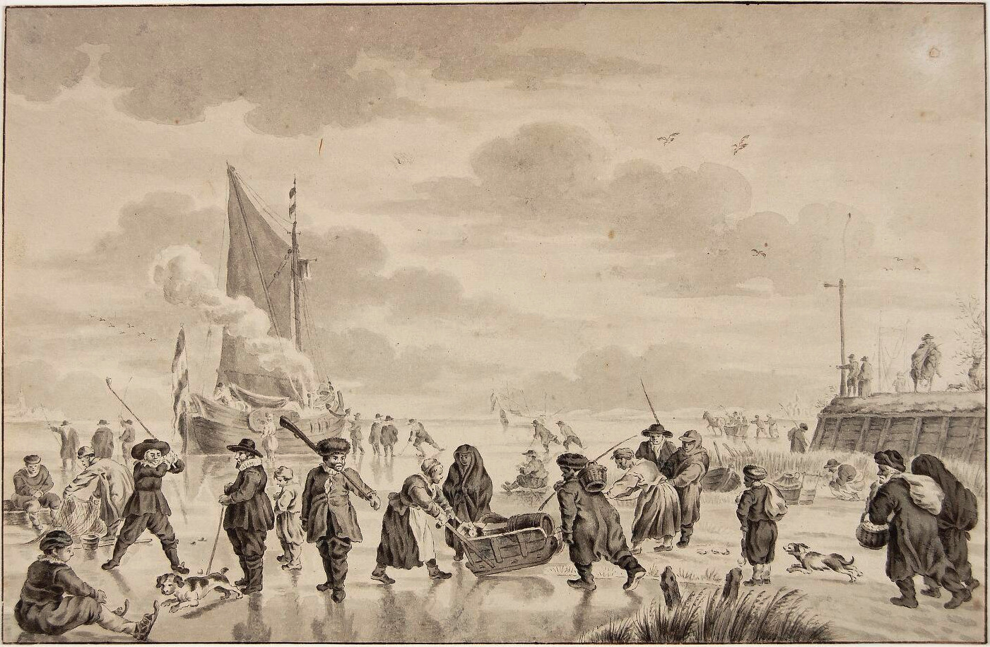 Andries Vermeulen, ​IJsgezicht met figuren