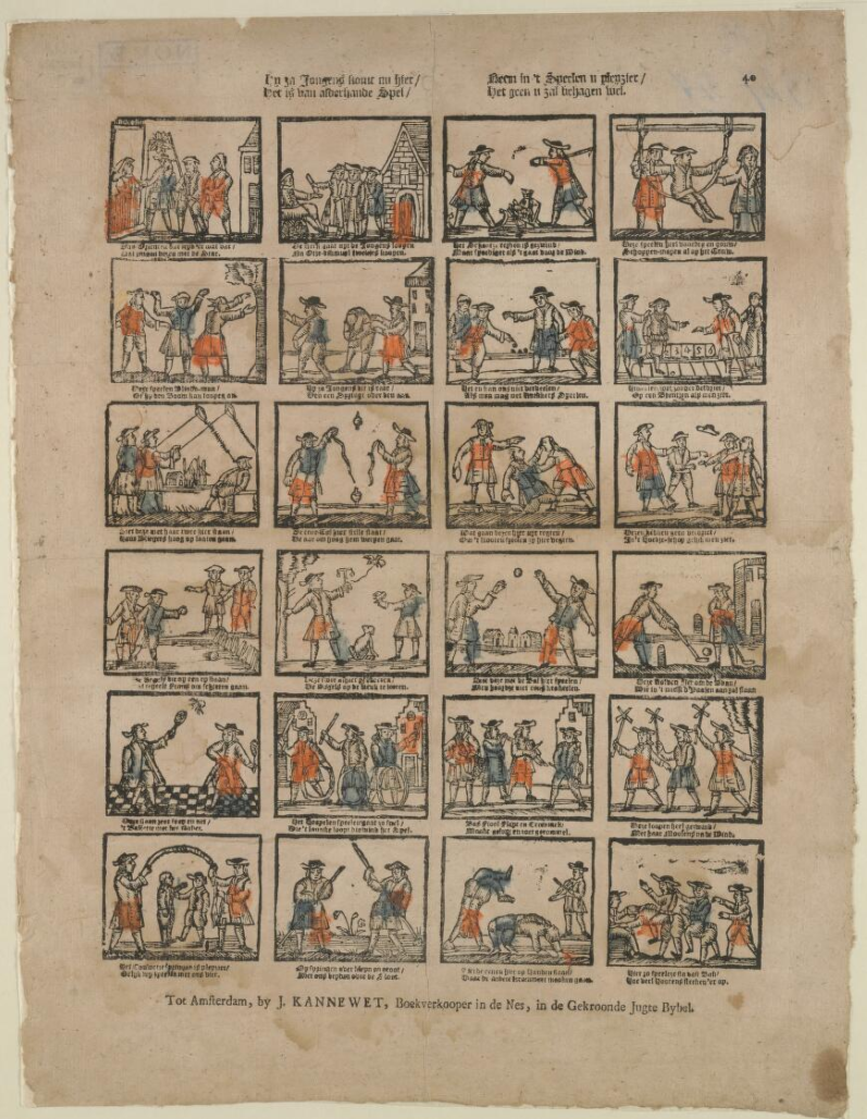 J. Kannewet, Centsprent, kolom 4 rij 4. 1723-1780