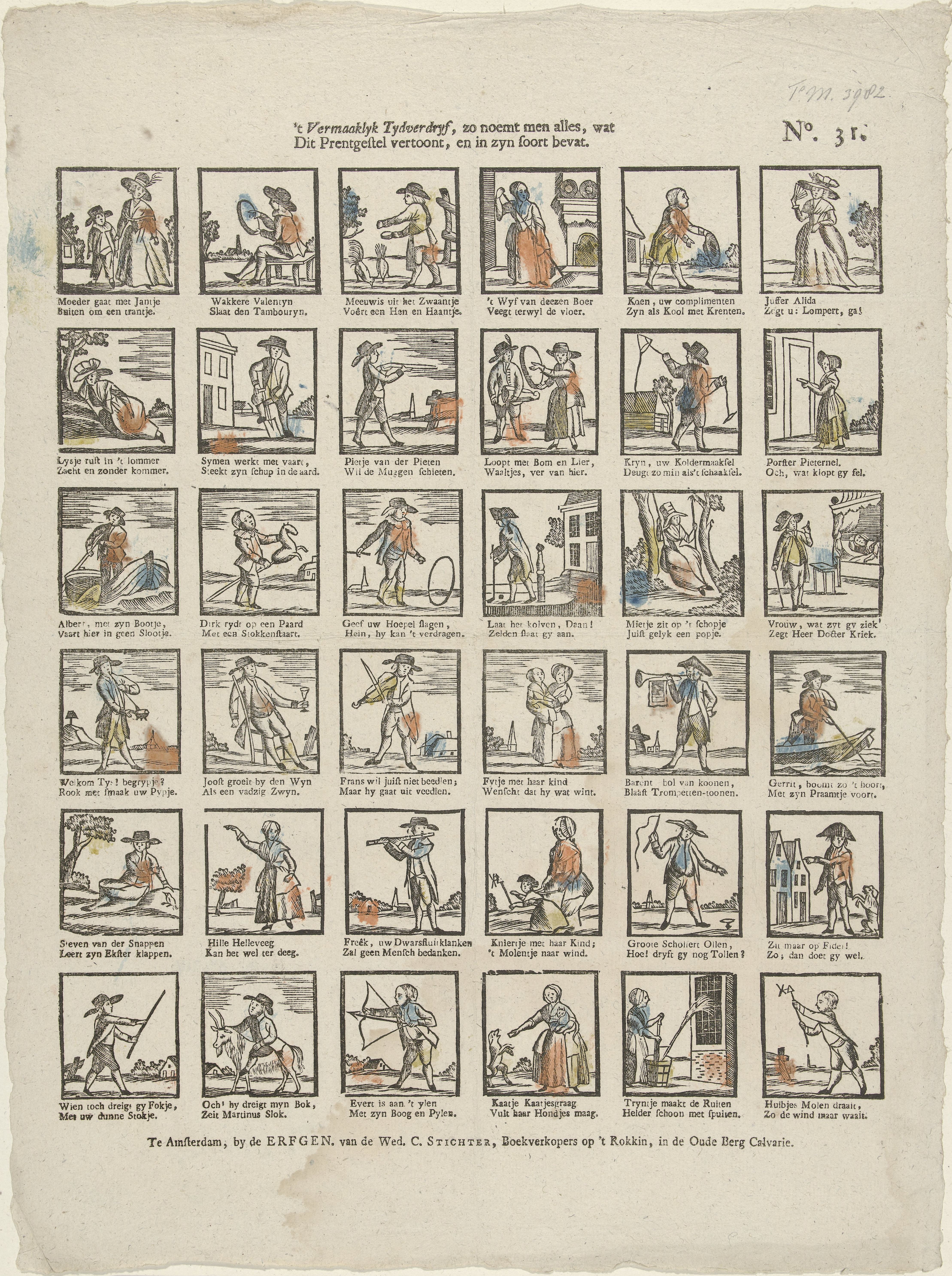 Cornelis Stichter, Centsprent, kolom 4 rij 3. 1770-1797