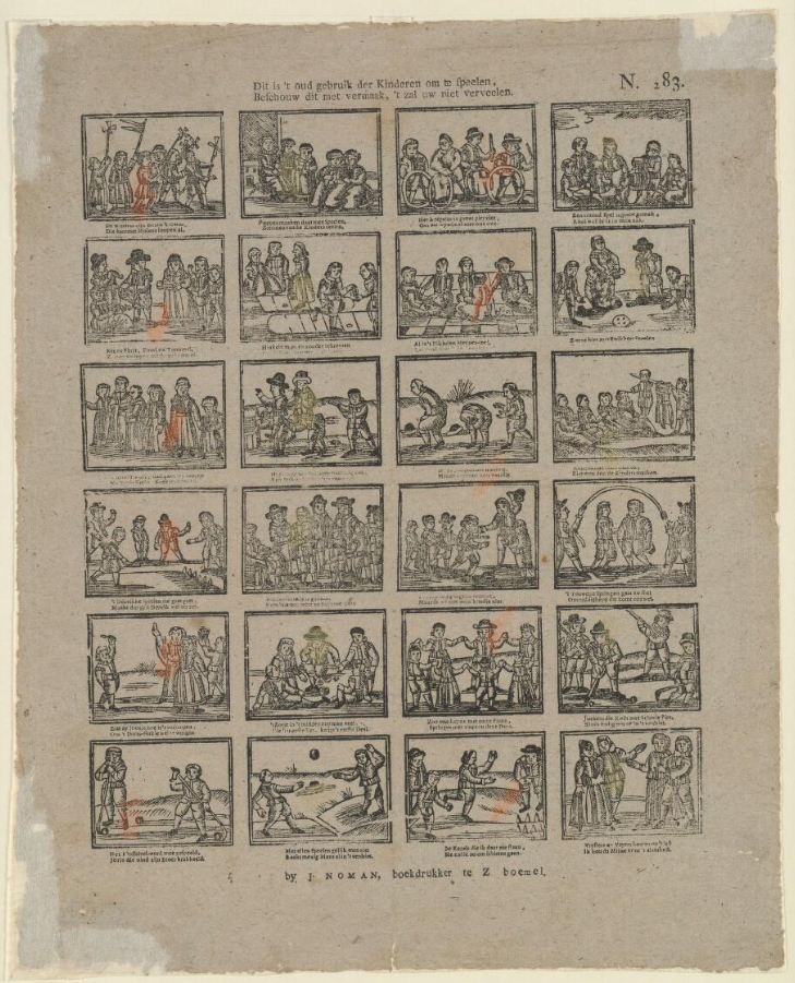 Johannes Noman, Centsprent, Beugelen, Kolven door den beugel, kolom 4 rij 5. 1814-1830