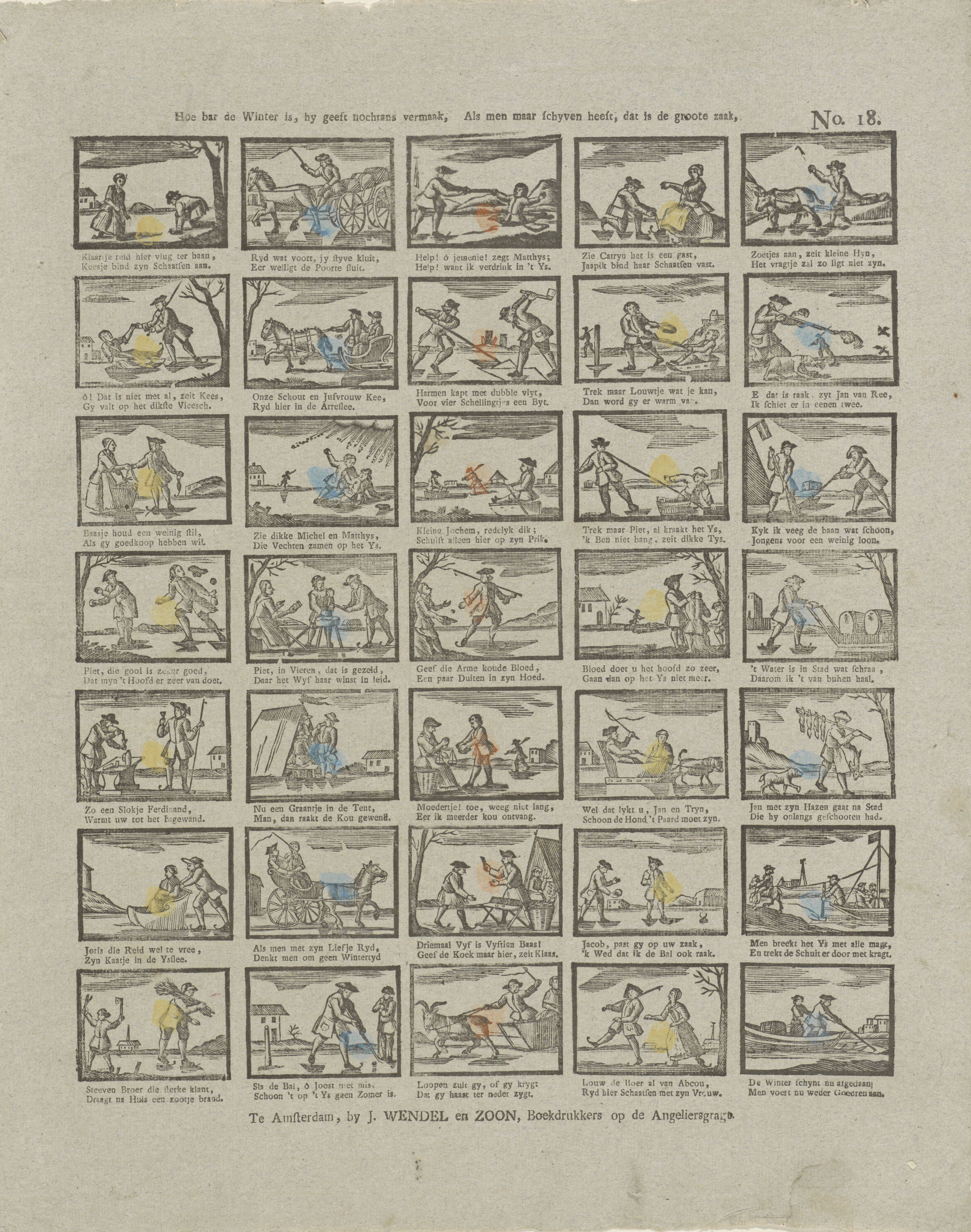 J. Wendel en Zoon, Centsprent. 1819-na 1842