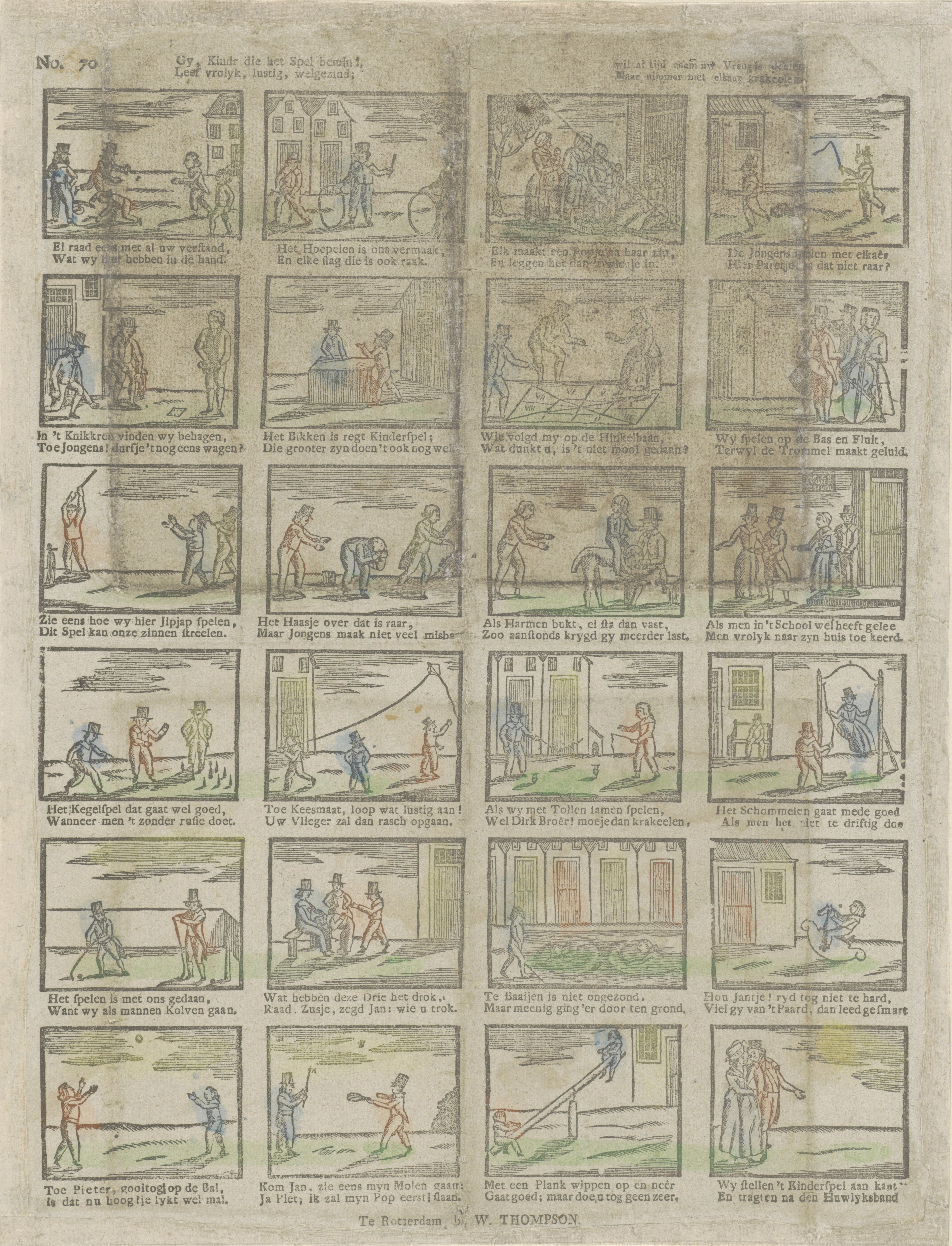 W. Thompson, Centsprent, kolom 1 rij 5. 1835-1837