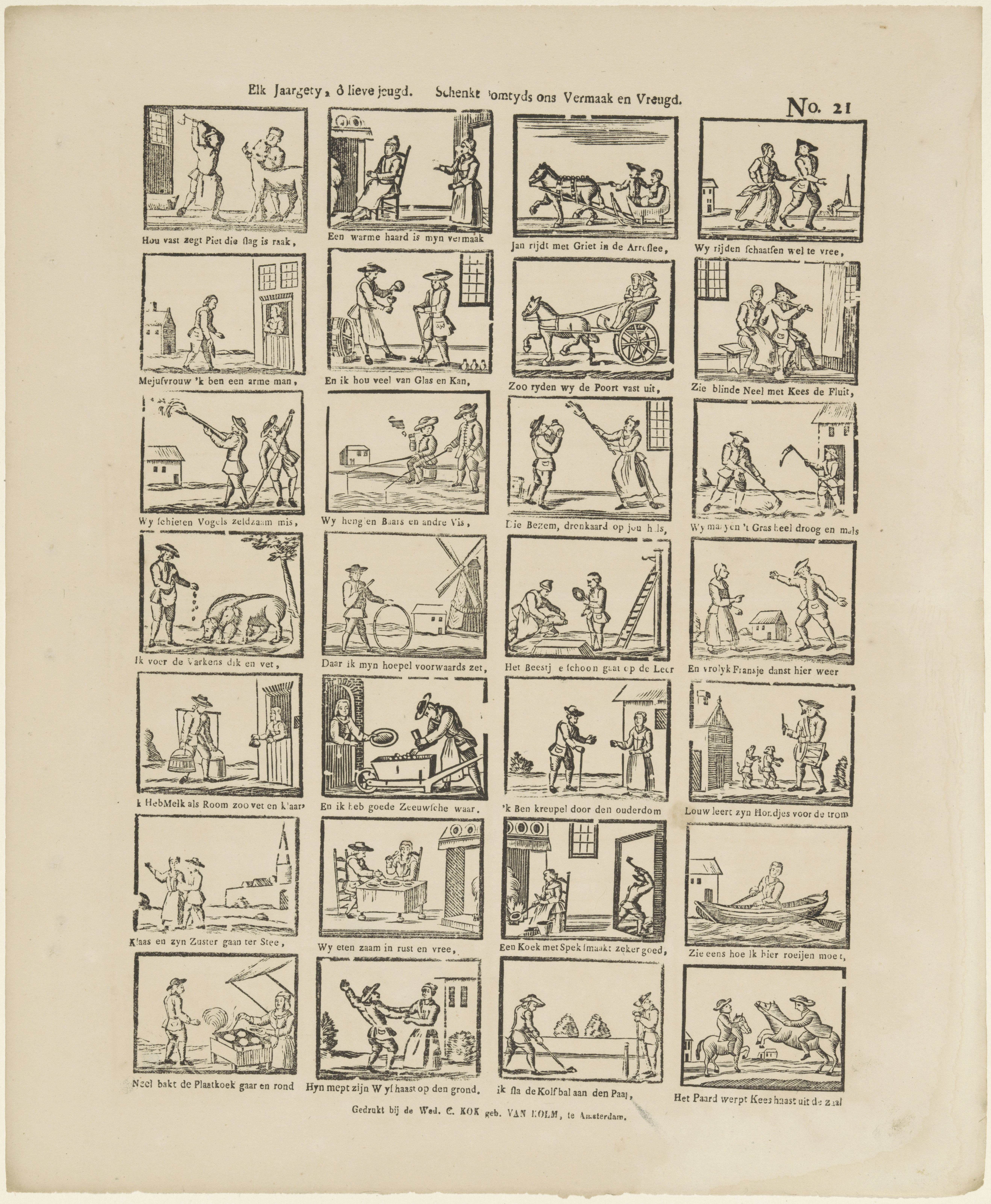 C. Kok-van Kolm, Centsprent, kolom 3 rij 7. 1842-1866