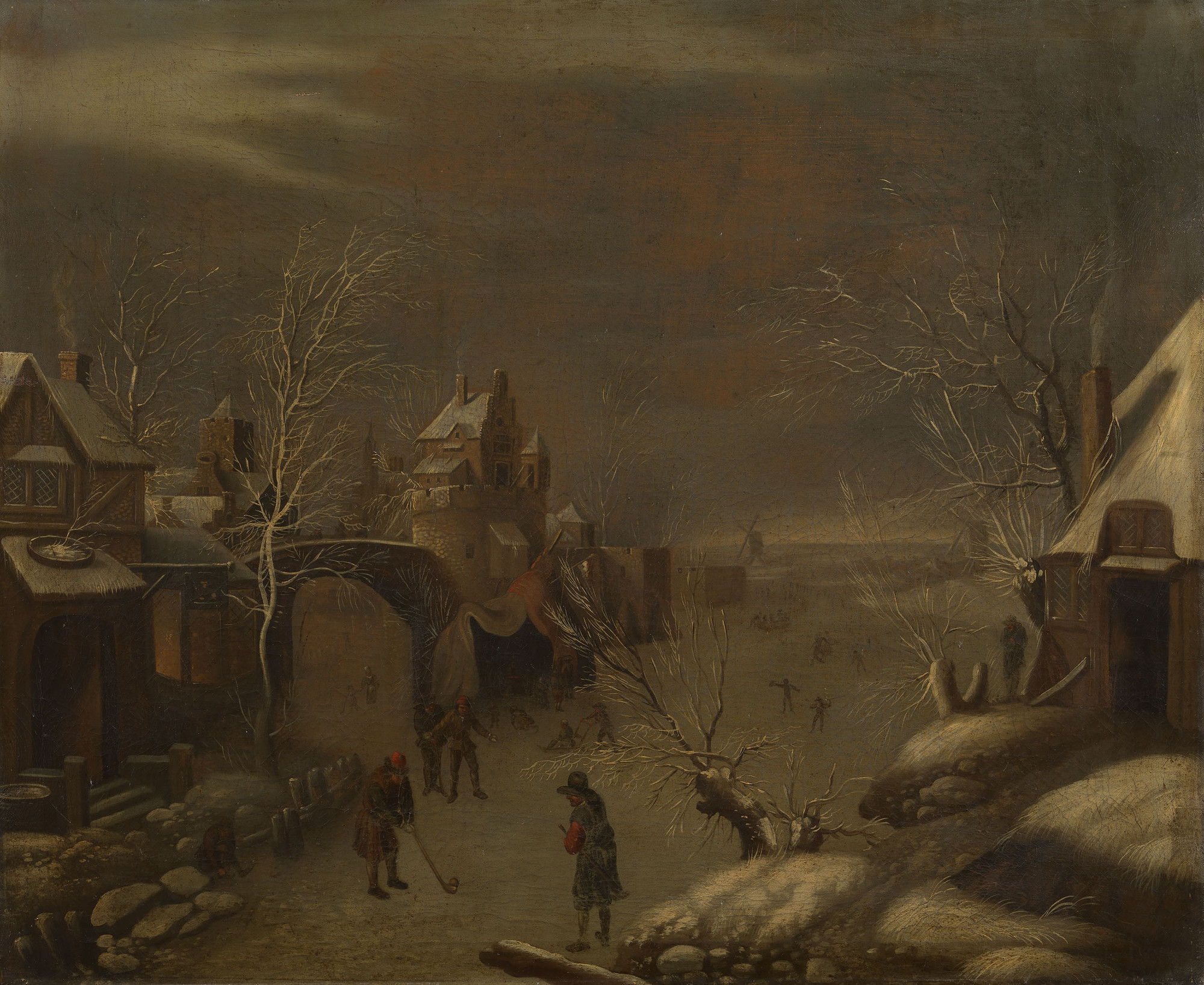 Anoniem, Winter Landscape. 19th century