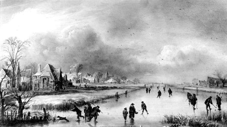 Anoniem, Wintergezicht. Ws. 19e-eeuw