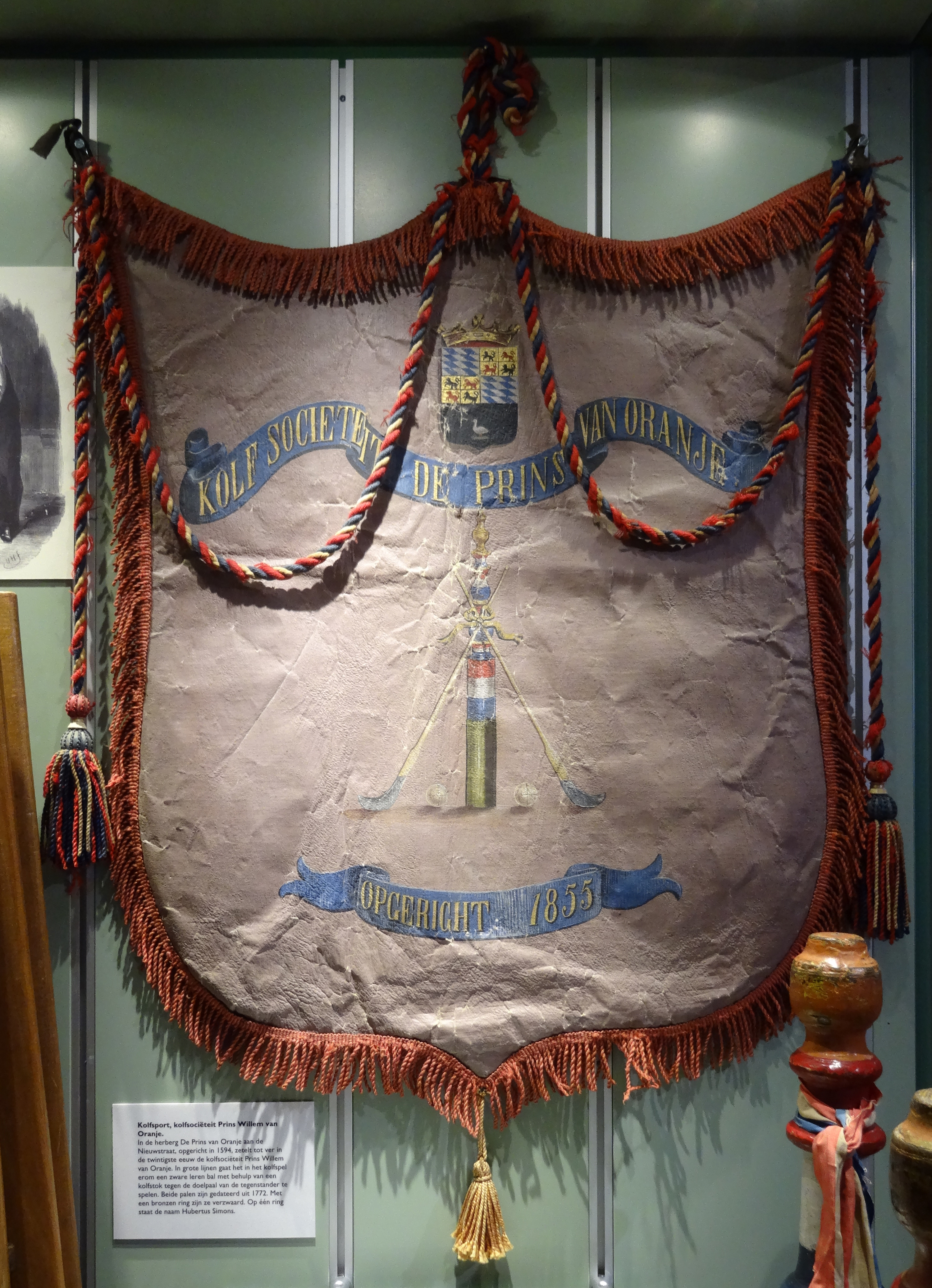 Vaandel van De Prins van Oranje te Goes. Tweede helft 19e-eeuw