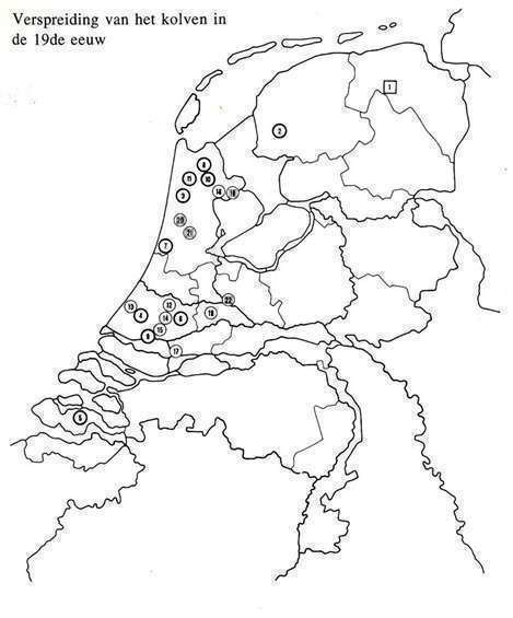 Kolfplaatsen in de 19e eeuw
