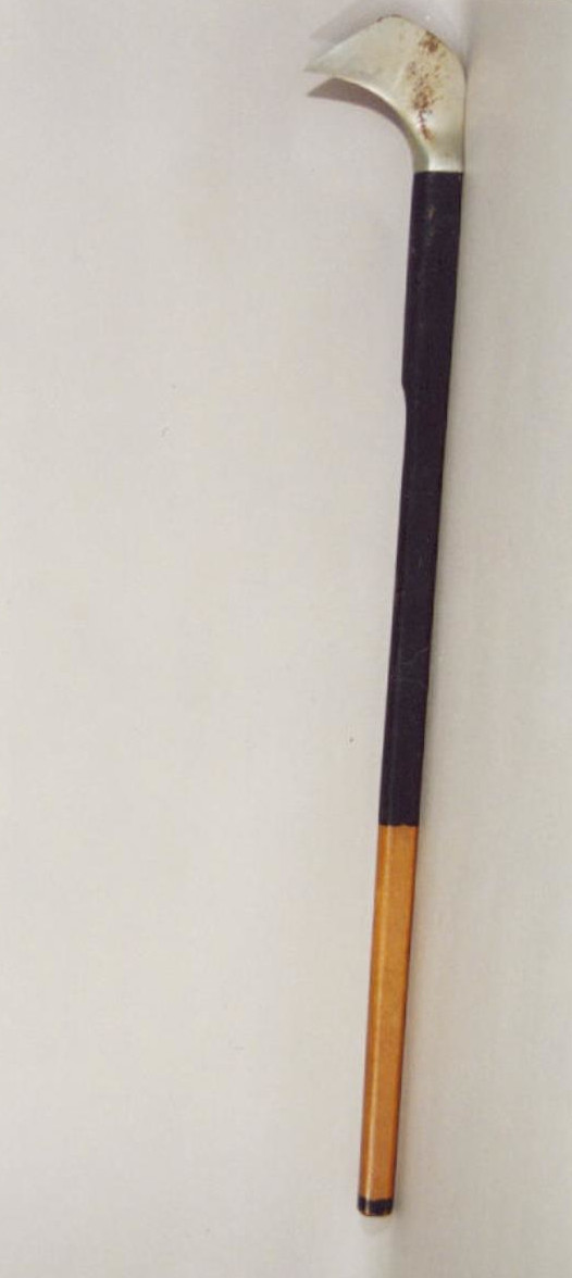 Essenhouten kolfstok met slof van verchroomd ijzer. 1840-1900