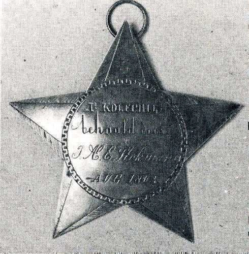 Stervormige prijsmedaille. 1864