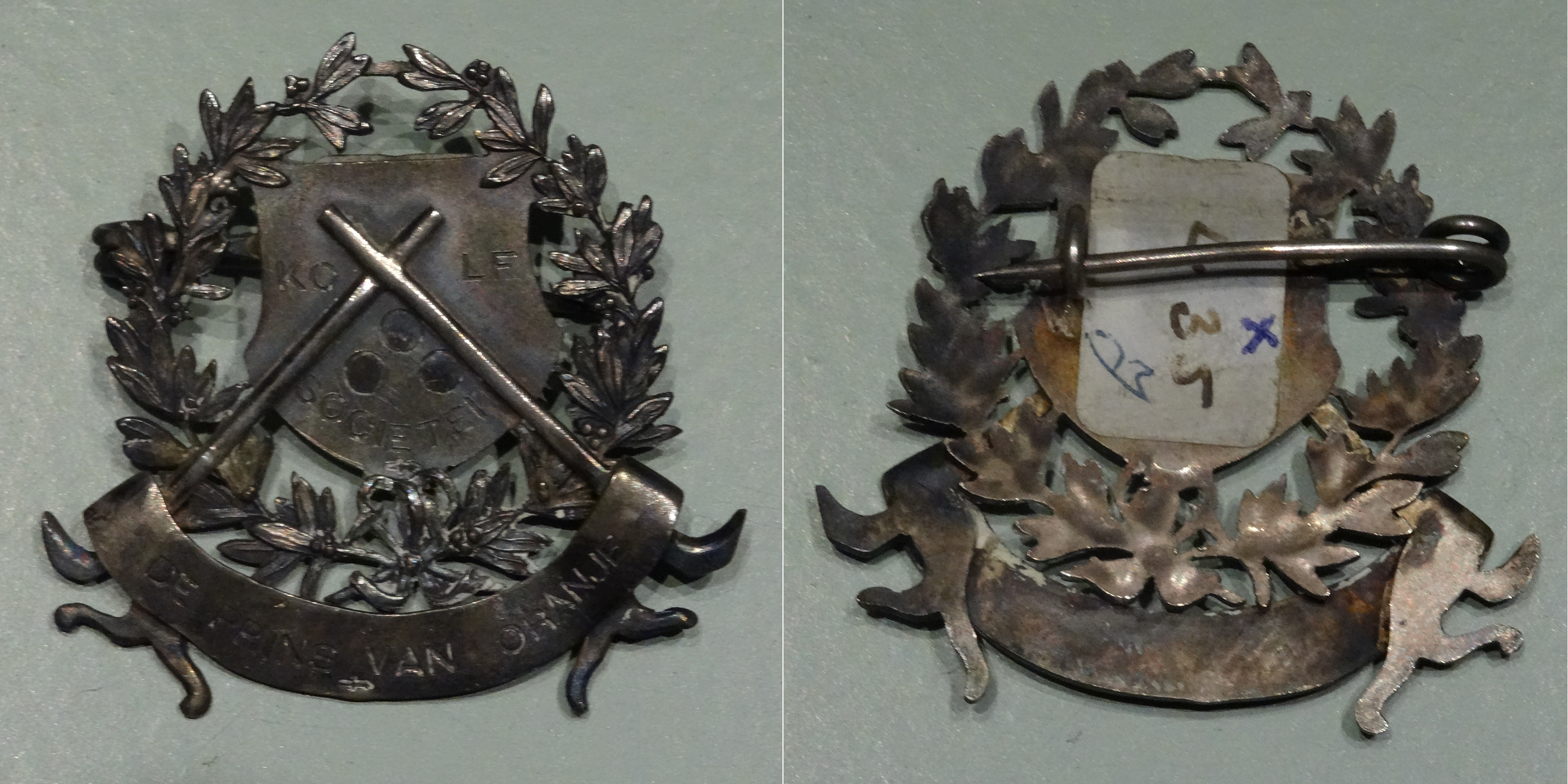 Verenigingsinsigne kolfsociëteit 'De Prins van Oranje' te Goes. 1880