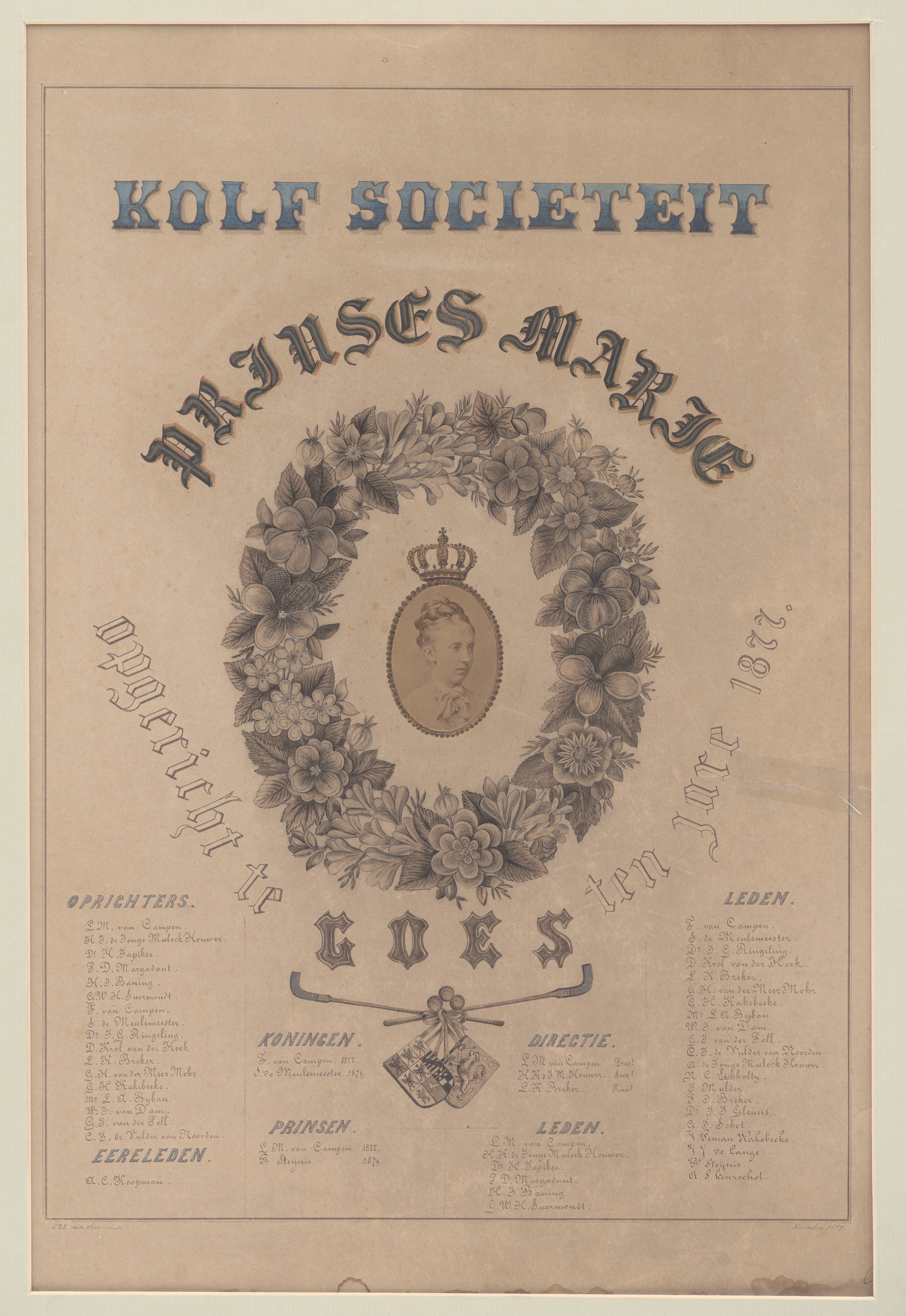 Reglement Prinses Marie. 1878