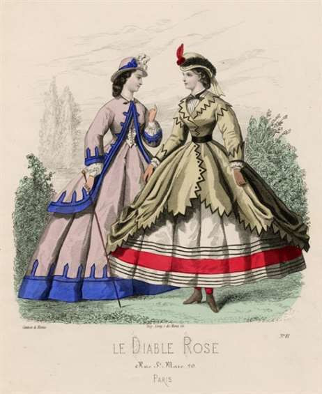 Croquet dresses. 1860s