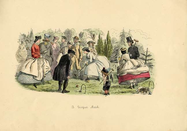 Croquet Match, John Leech. 1862