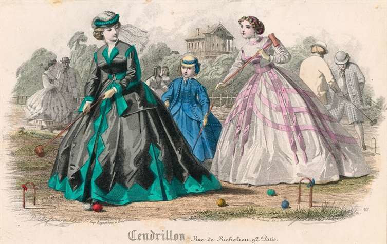 Croquet fashions. 1865