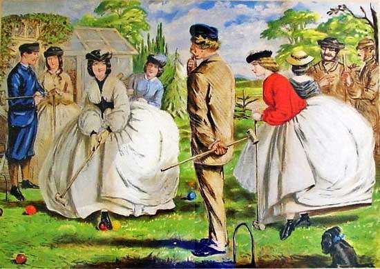 Croquet, A Nice Game For Two Or More. 1865