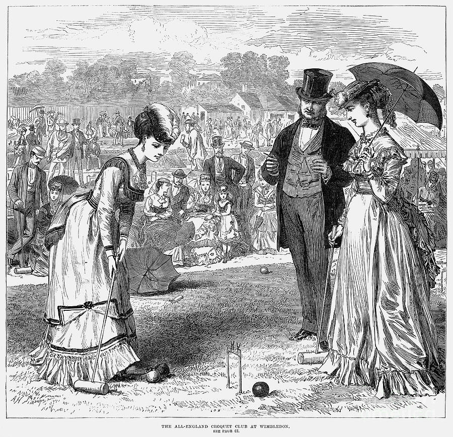 Croquet, The All-England Croquet Club at Wimbledon Ladies Sport. 1870