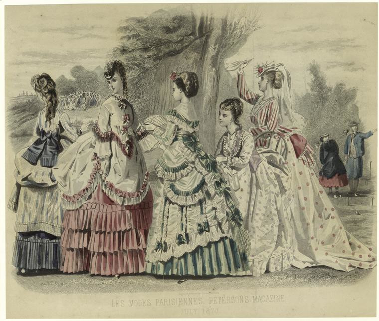 Croquet, Les modes parisiennes. 1870