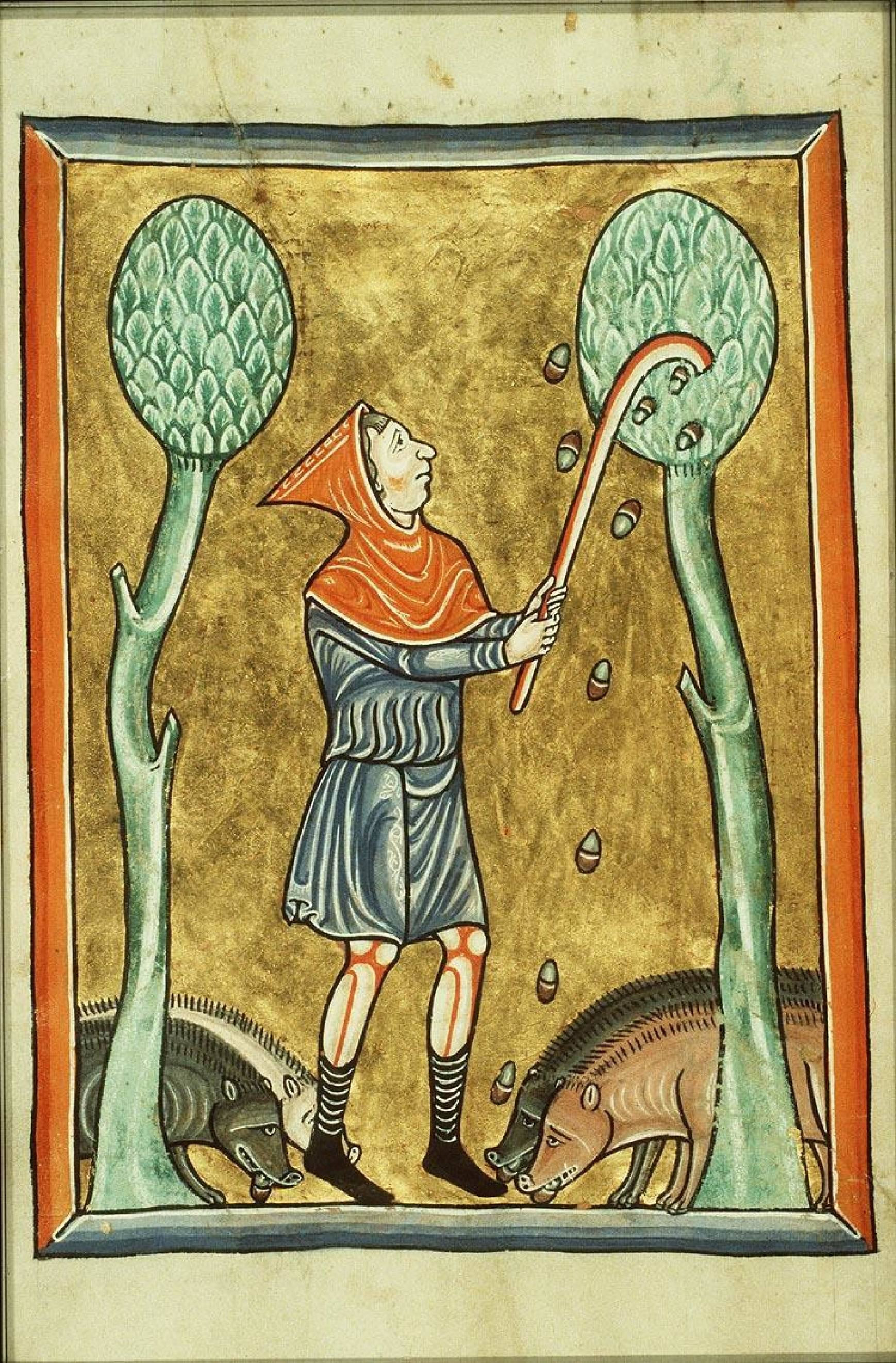 Psalter, Flachkeule. Ca. 1180