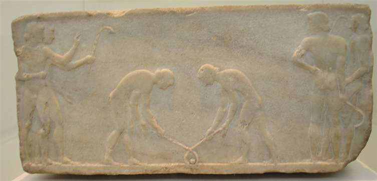 'Hockey'. Late 6e eeuw v. Chr.