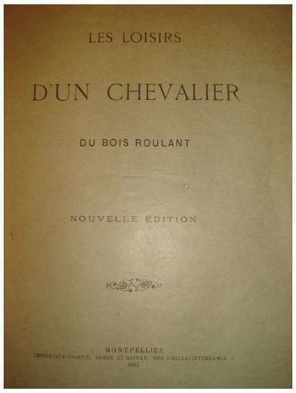 Les loisirs d'un chevalier du bois roulant, France. 1883