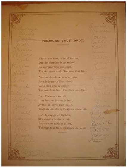 Toujours tout droit, France