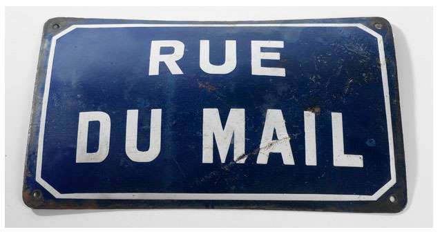 Straatbord te Montpellier, France