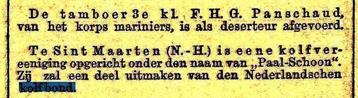 Oprichting 'Paal-Schoon'. 1887