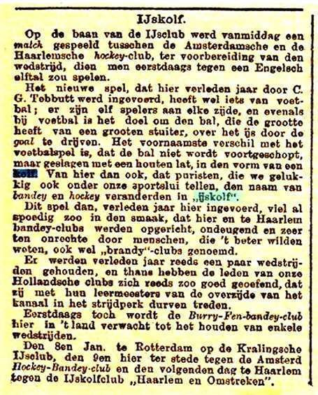 IJskolf Amsterdam. 1893