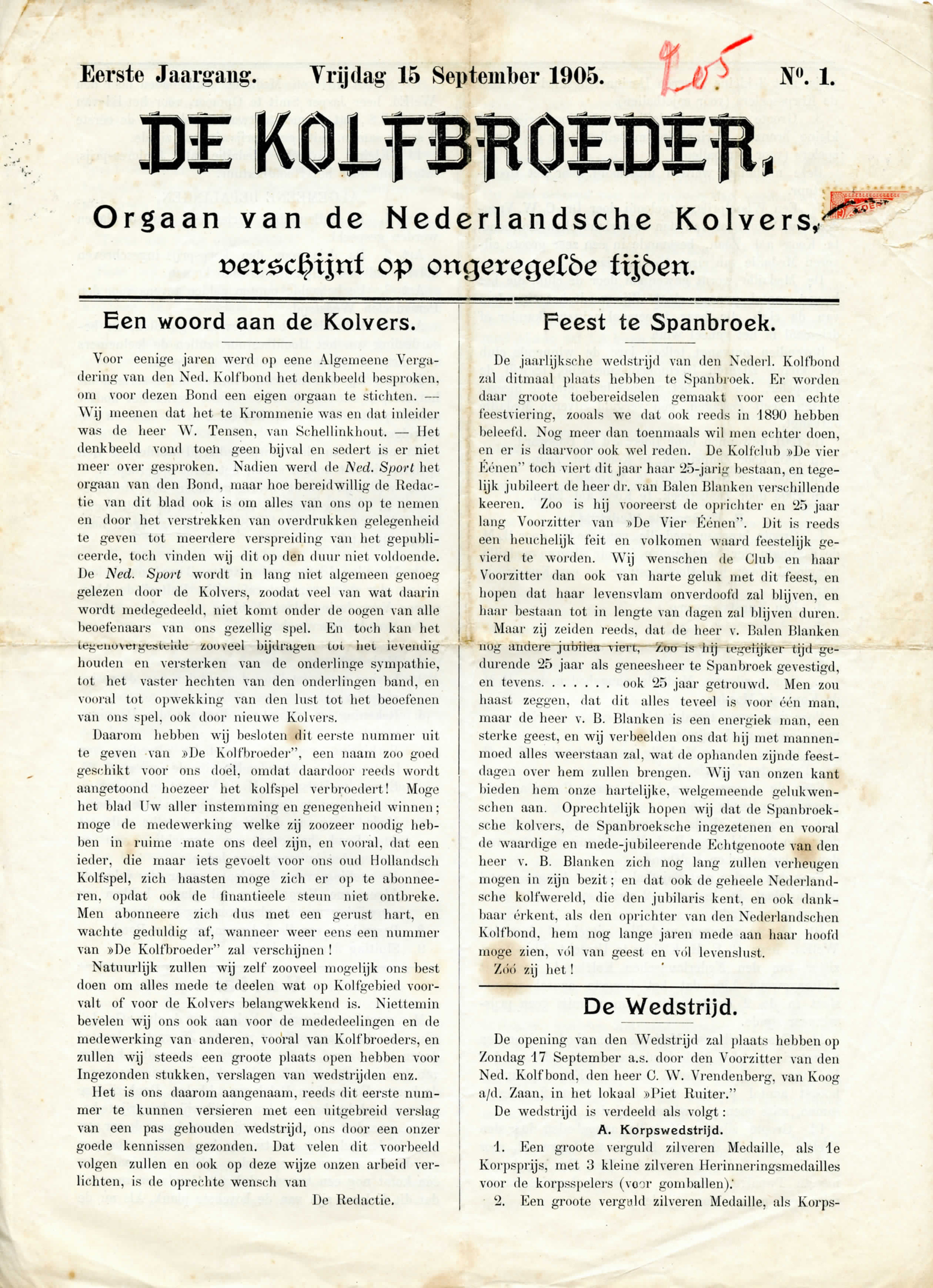 De Kolfbroeder. 1905