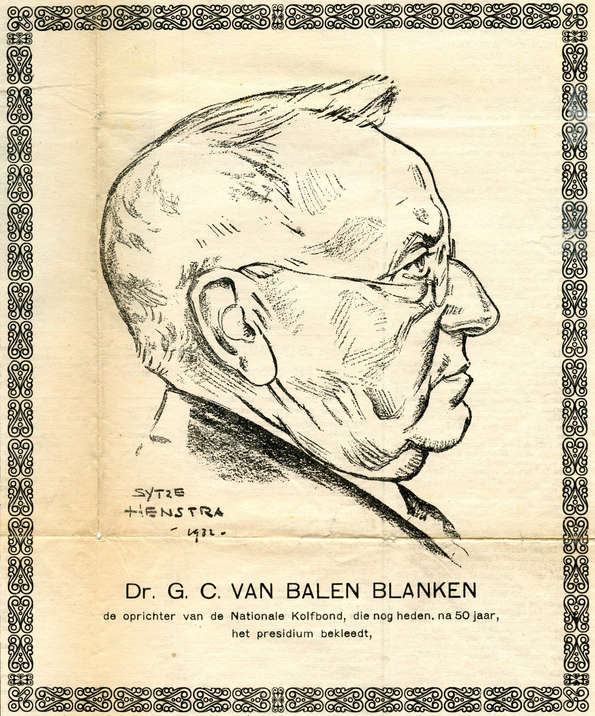 Sytze Henstra, Dr. G.C. van Balen Blanken - 1932